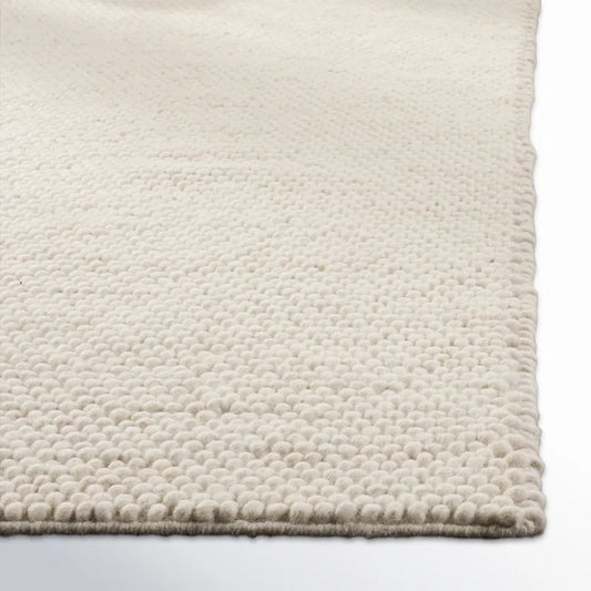 Handmade ivory carpet ELLE 5x8 oval