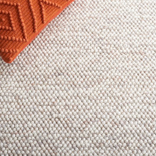 Tapis de couloir géométrique beige/ivoire tissé à la main, tissé à la main, 69 cm x 152 cm