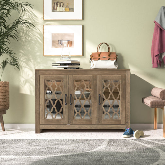 Chessani 16 Pair Shoe Storage Cabinet Brown