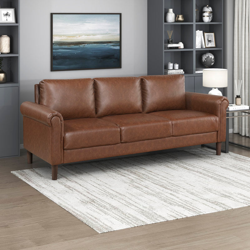 Kulik 79" Faux Leather Sofa with Modern & Contemporary Design