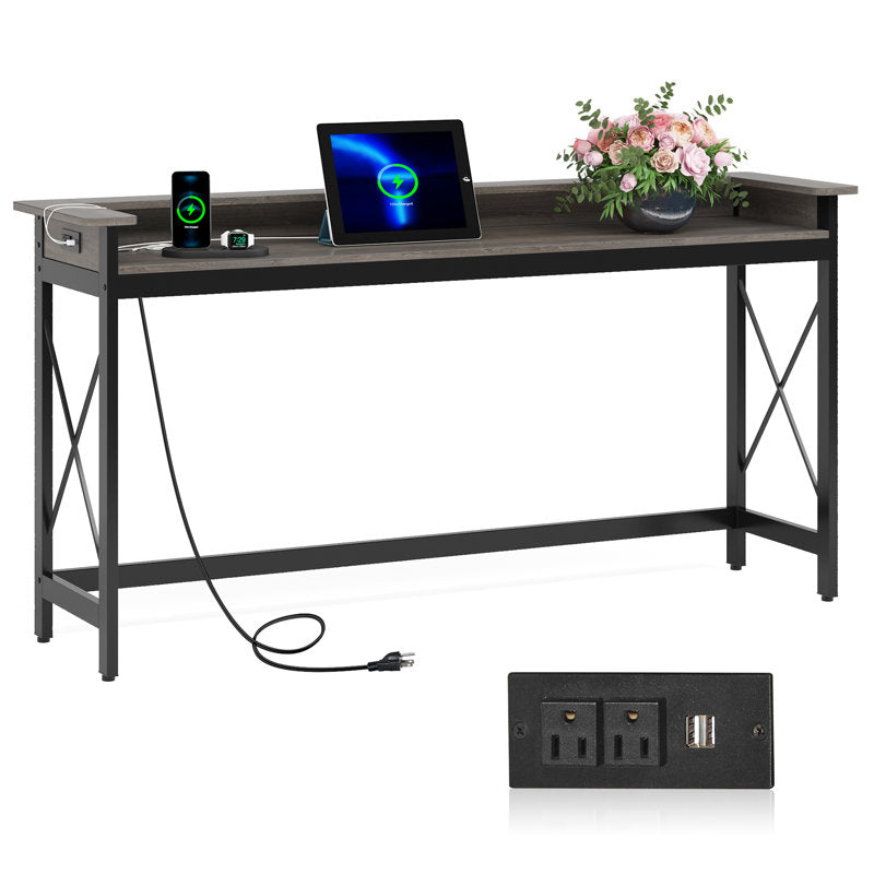 71 inches Console Table with Charging Ports