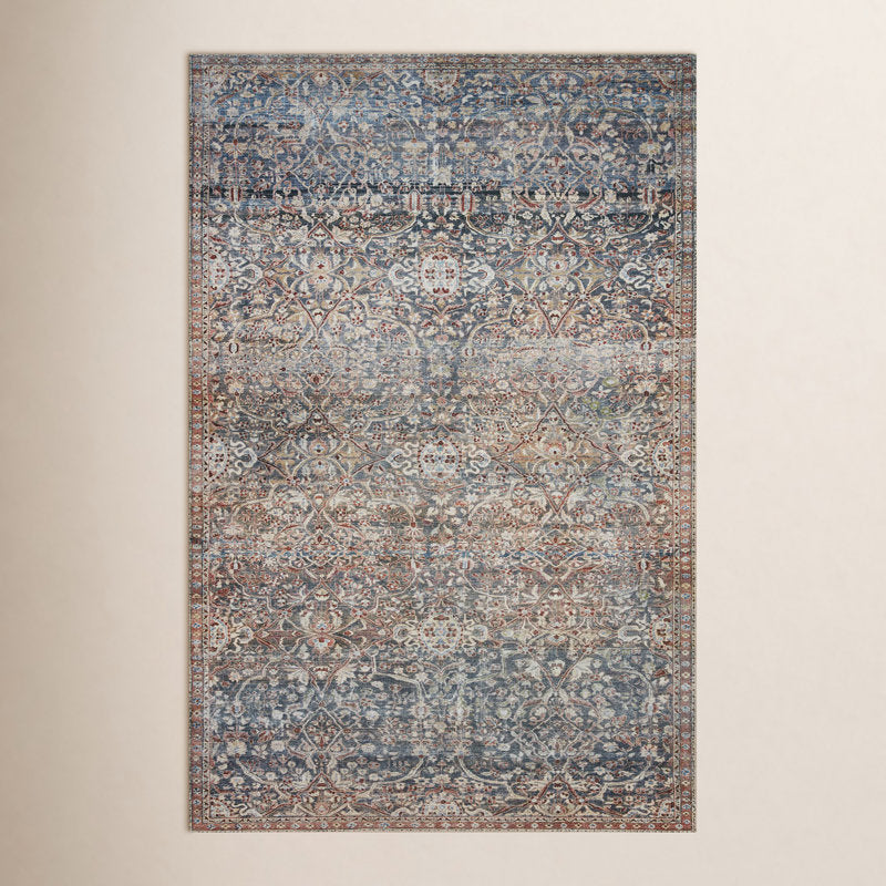 Chris Loves Julia x Loloi Jules Oriental Denim/Spice Area Rug 8'6"x 11'6"