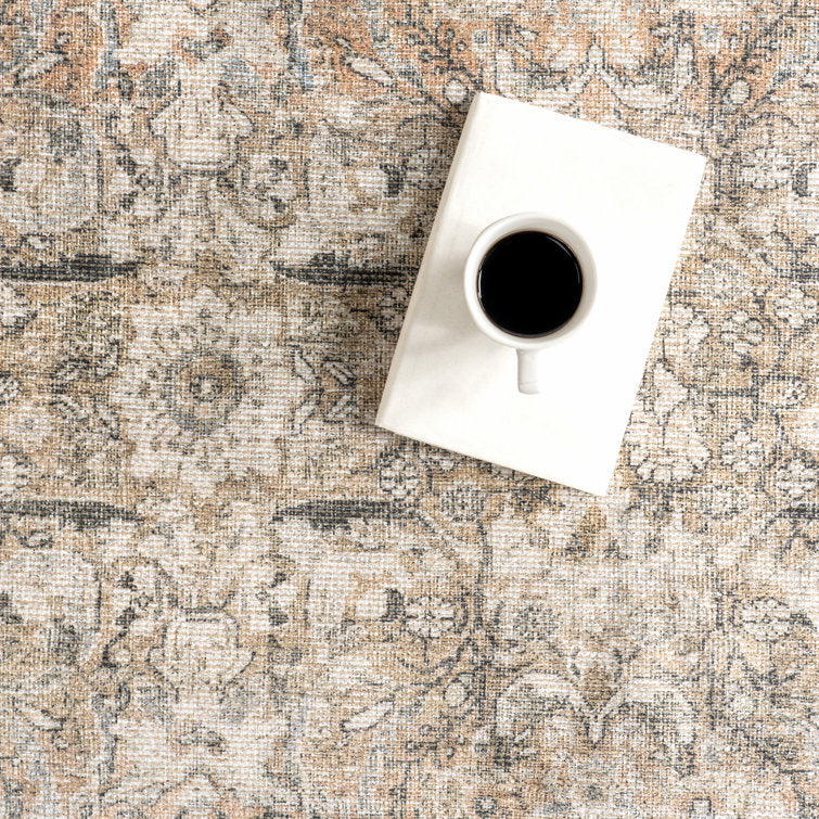 Well Woven Ash Delphine Vintage Persian Oriental Beige Area Rug 7'7" x 9'10"