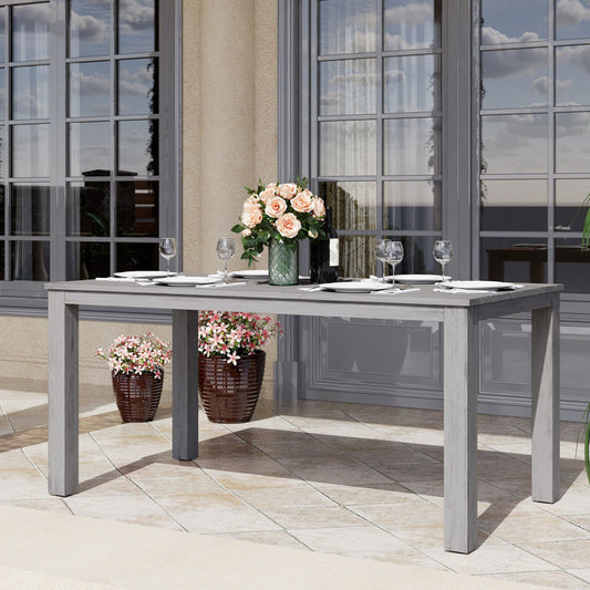Tables de salle à manger d'extérieur en aluminium Calliana (gris)