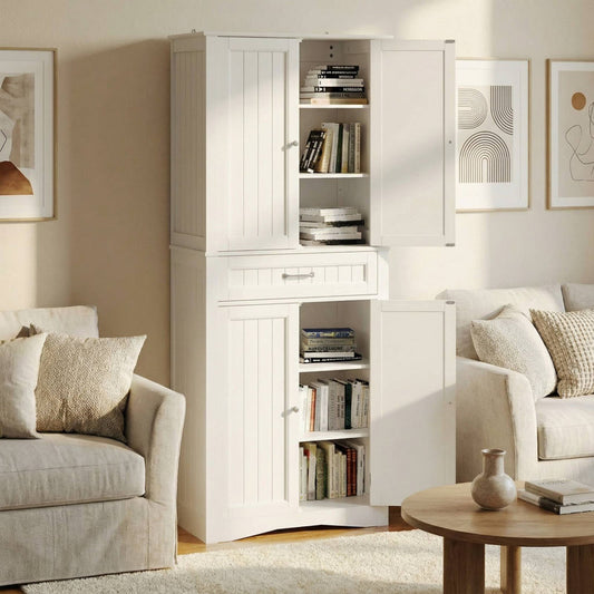 Garde-manger de cuisine moderne Orys 70,8 po, couleur blanche