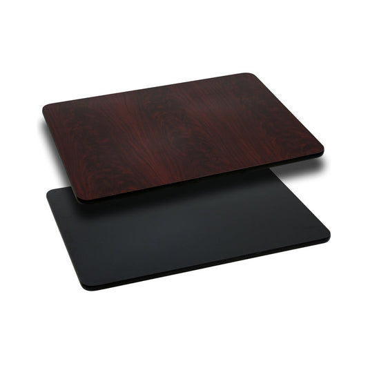 Table Top with Reversible Laminate Top 24x30 Black and Red. Table Base Not Included