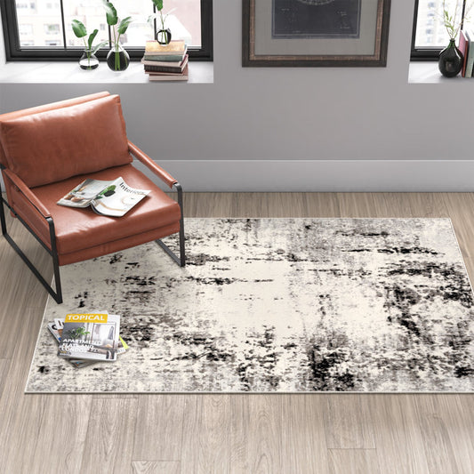 Ceslie ( Grey / Anthracite )Grey/Charcoal Rug 6'7" x 9'