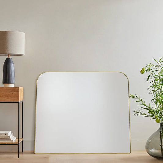 Bhargava Large Mirror Arched Rounded Corner Wall Mirror