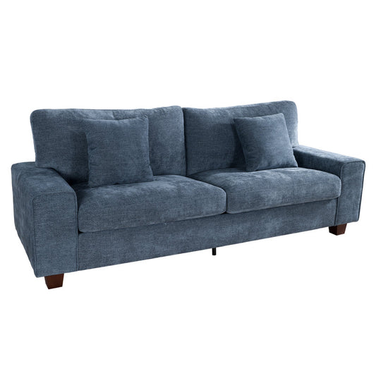 Karlita 71.5"" Chenille Sofa Square Arms Sofa Modern Style Loveseat With 2 Toss Pillows