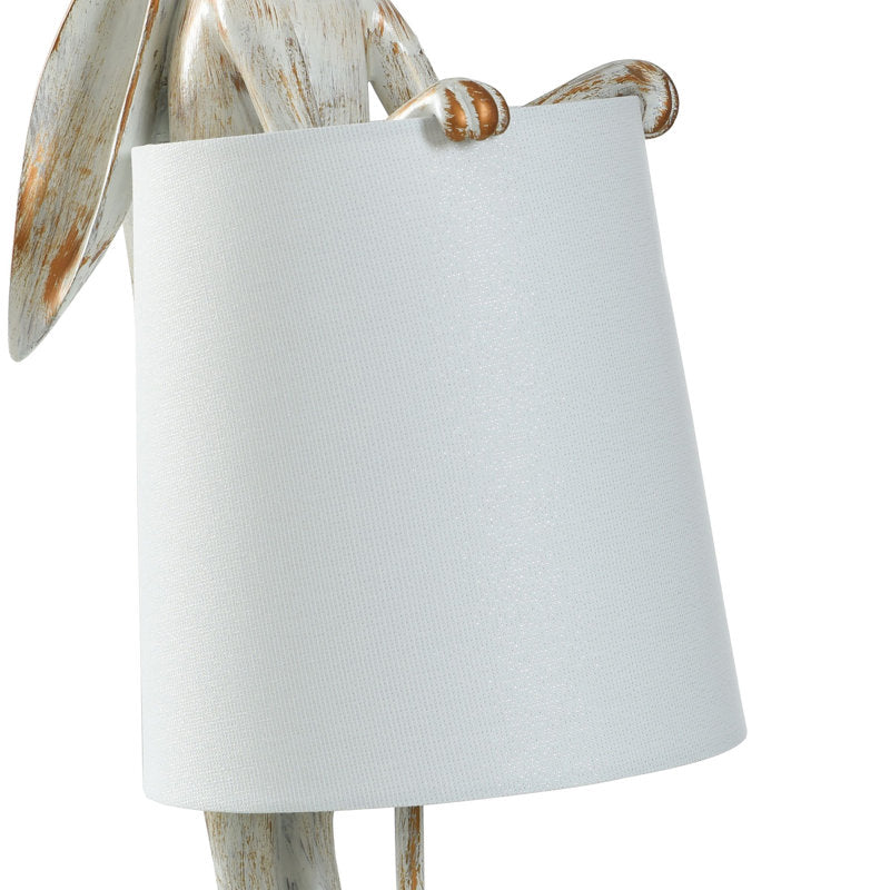 Malta 23" White Ashed/Light Copper Table Lamp