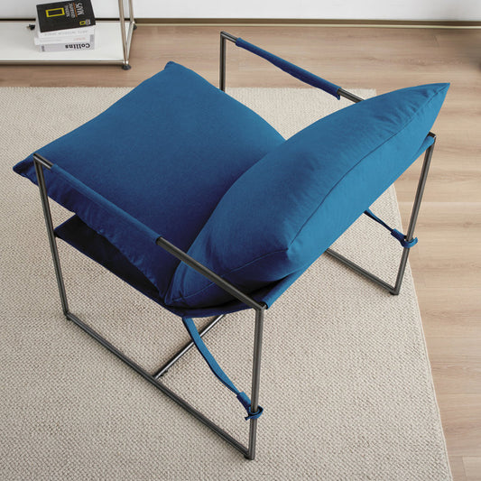 Cliatt Modern Metal Framed Sling Upholstered Accent for Living Room - Oversized