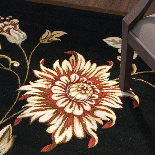 Tapis Carolane noir 2,67 m x 3,66 m