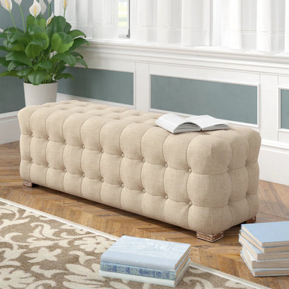 Linen Upholstered Bench