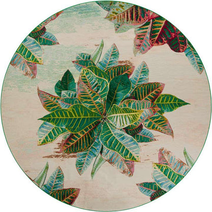 Firman Washable Floral Indoor / Outdoor Rug 10' Round