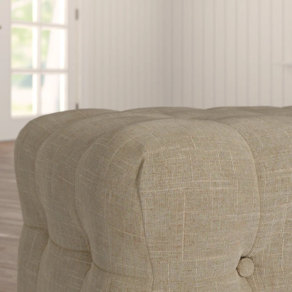Linen Upholstered Bench