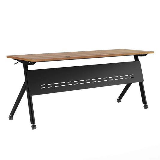 Commercial Nesting Flip Training Table With Steel Frame And Y-Legs