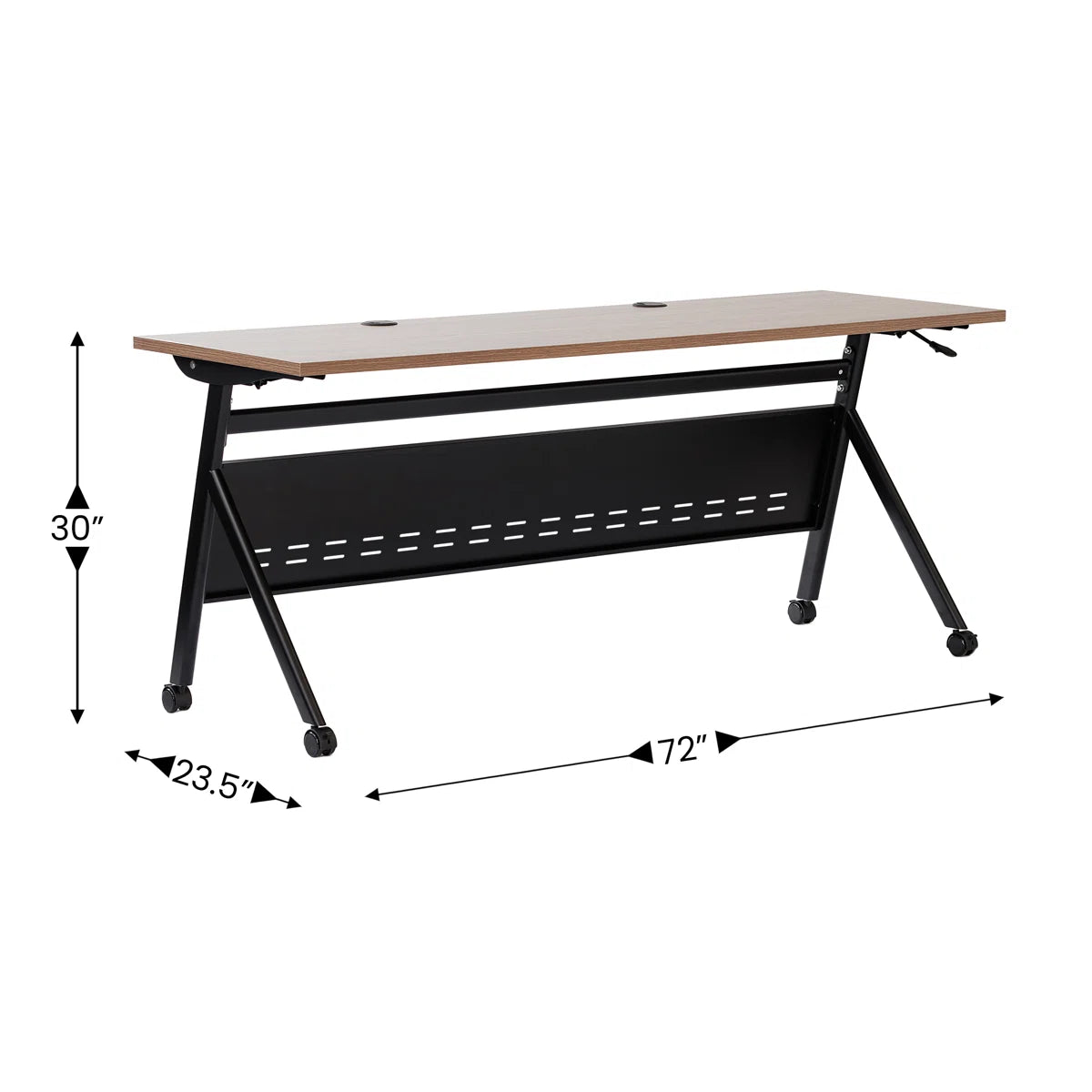 Commercial Nesting Flip Training Table With Steel Frame And Y-Legs