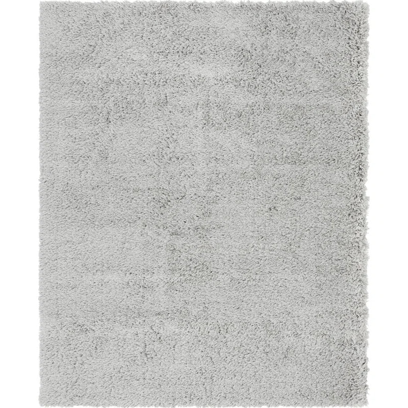 Carolyon Shag Grey/White Area Rug 8x10