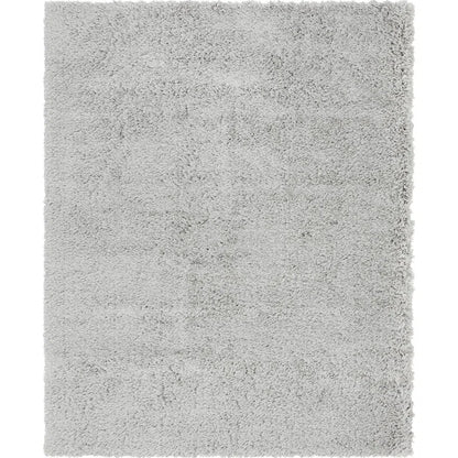 Carolyon Shag Grey/White Area Rug 8x10