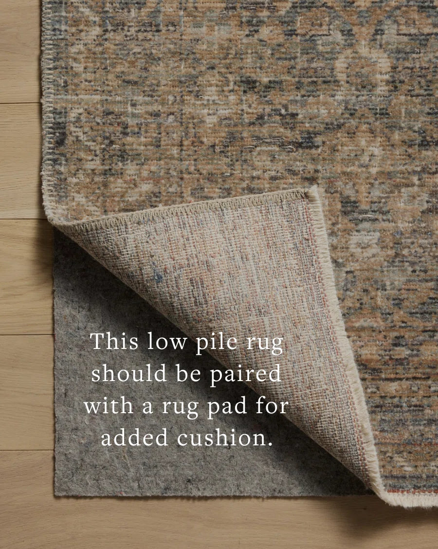 Amber Lewis x Loloi Molly Denim / Gold Area Rug 11 ft 6 in x 15 ft 6 in