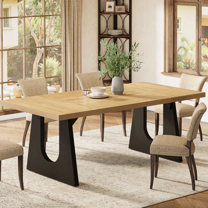 Wooden dining table for 6 to 8 people in wood, 70.8 in