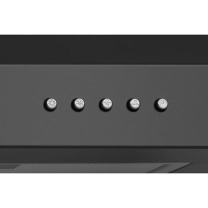 Hauslane Wall Mount Range Hood 30 Inch | Matte Black Wall Chimney | Duct/Ductless Convertible, Strong Suction, Six-layer Aluminum Filters, Changeable LED Lamps, Stove Kitchen Vent Hood