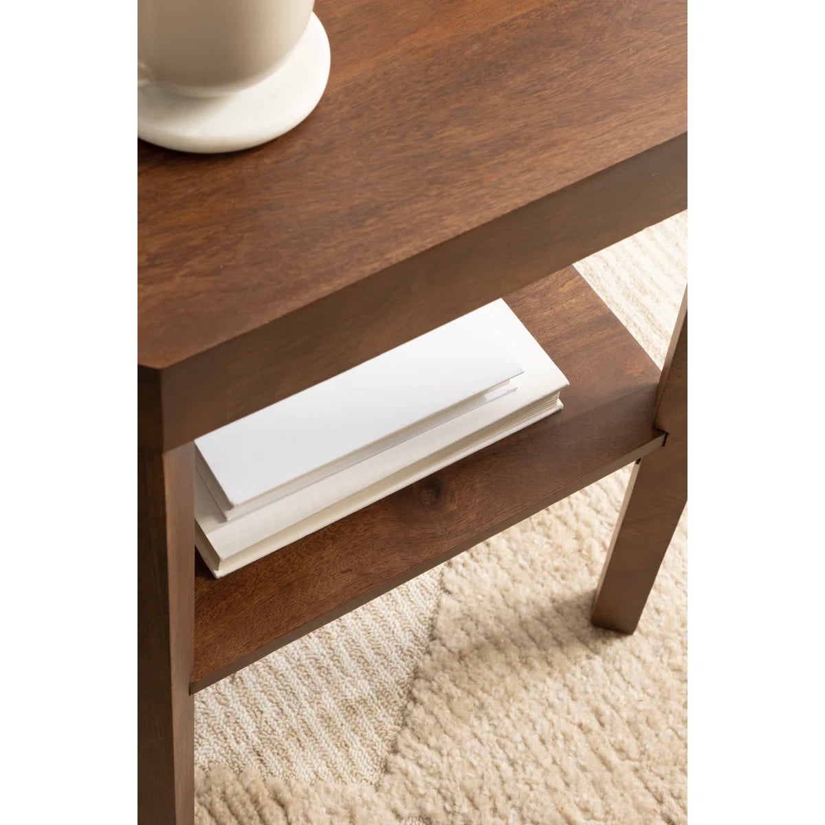 Ardentown Solid Wood Side Table with Storage