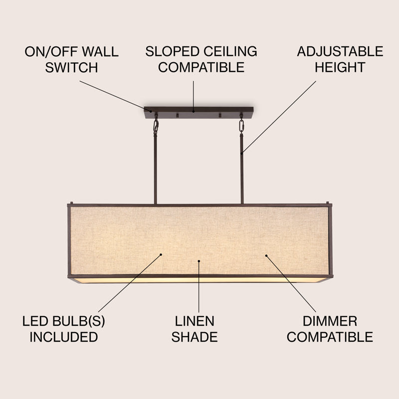 Amberson 4 - Light Square / Rectangle Pendant