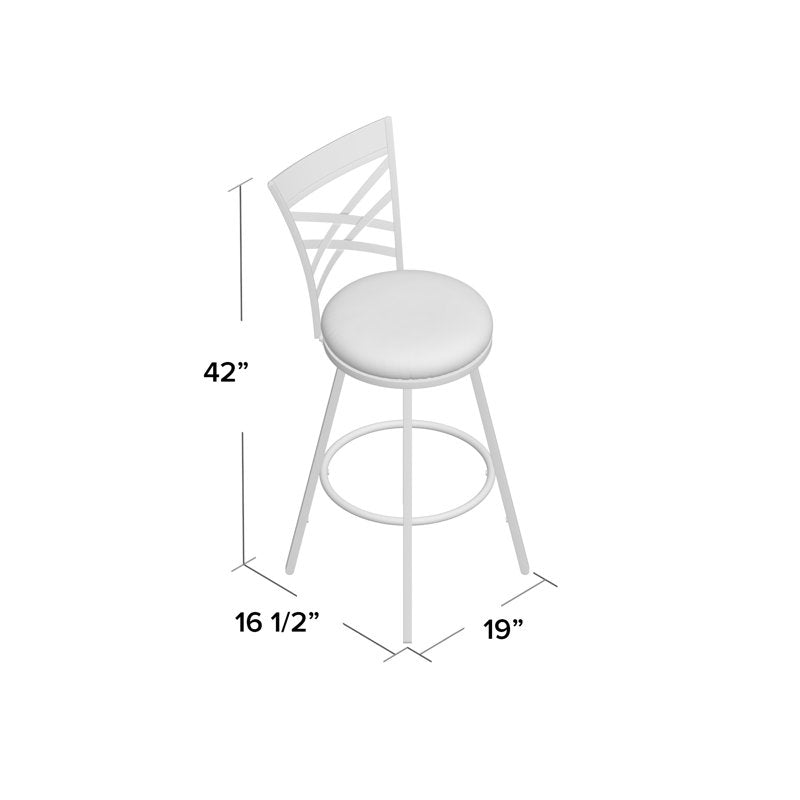 Clintw Swivel Adjustable Height Bar Stool (set of 3)