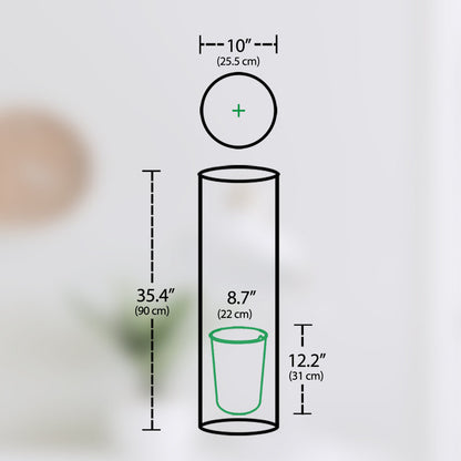 3.2 Gallons Steel Floor Standing Wipe Dispenser with Built-in Trash Receptacle