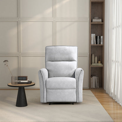 Andee Microsuede Grey Fabric Electric Power Recliner Chair (Assembled)