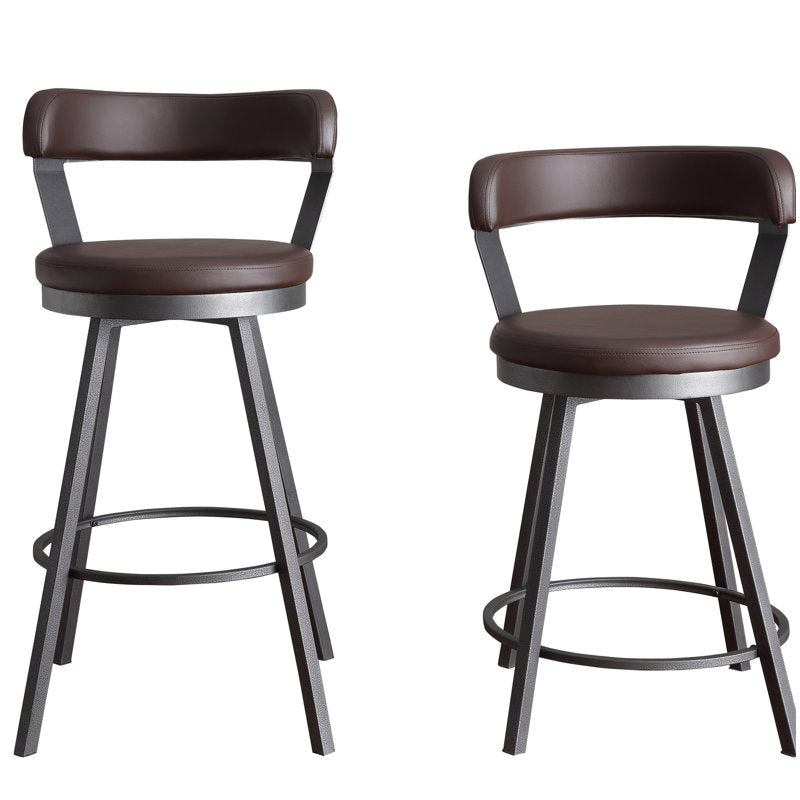 24” Laub Swivel Upholstered Counter Stool (Set of 2)