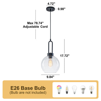 Matte black single pendant