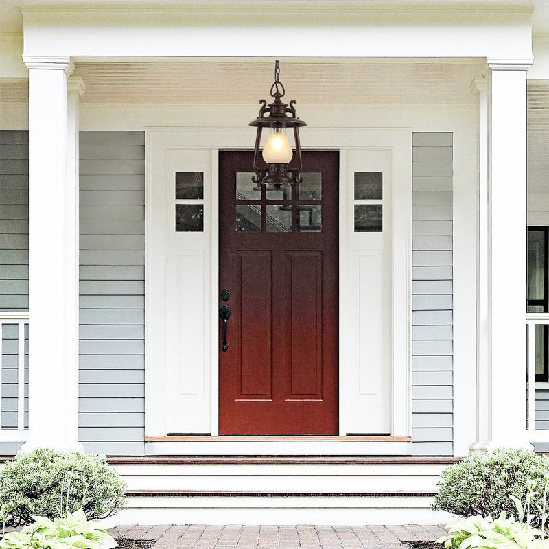 Rosalie Black 1 - Bulb 20.5 H Outdoor Adjustable Hanging Lantern