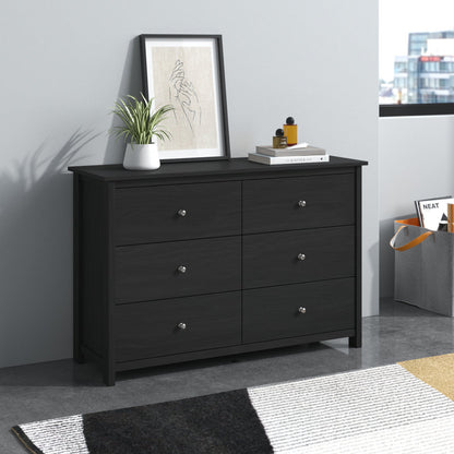 Isenbert 6 Drawer 47.2" W Standard Dresser Black Color