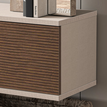 Bella Floating TV Stand Up to 85 TVs Modern Media (Alpine/Cottonwood)