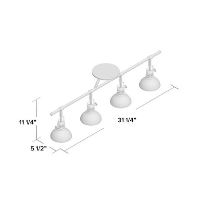 Kit de rail fixe Roupen 4 feux bronze