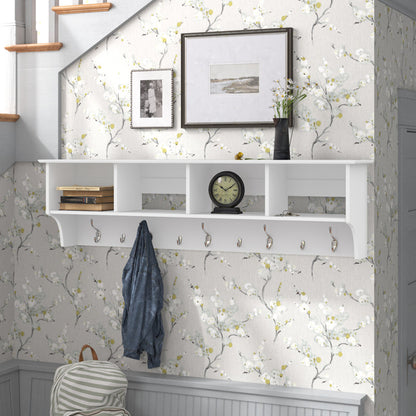 Raitsa 9 - Hook Wall Mounted Coat Rack WHITE