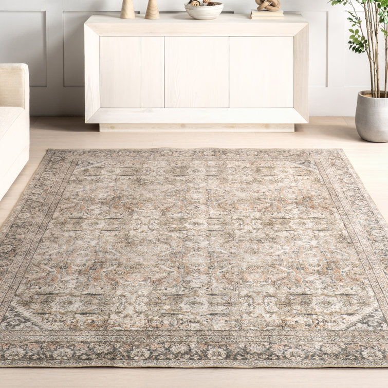Well Woven Ash Delphine Vintage Persian Oriental Beige Area Rug 7'7" x 9'10"