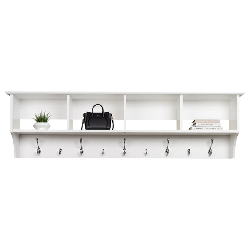 Raitsa 9 - Hook Wall Mounted Coat Rack WHITE