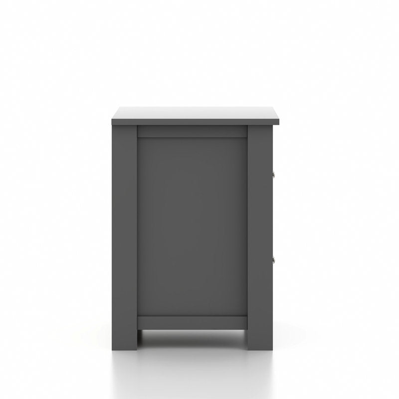 Isenbert 21.9" 2 Drawer Nightstand GRAPHITE GREY