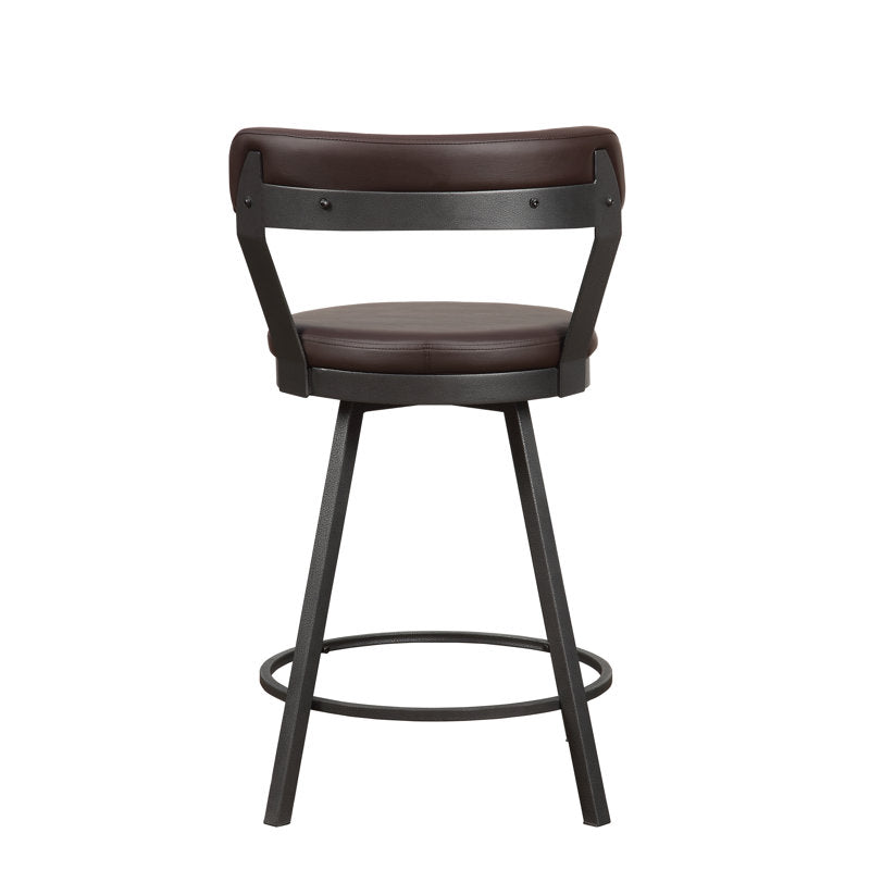 24” Laub Swivel Upholstered Counter Stool (Set of 2)