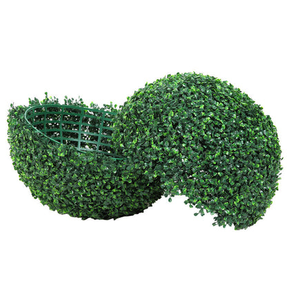 2 - Piece Artificial Boxwood Topiary in Set