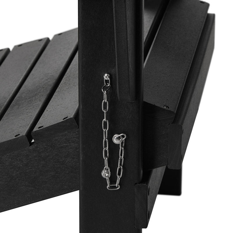 Shawnna Weather-Resistant Foldable Outdoor Adirondack Chair black