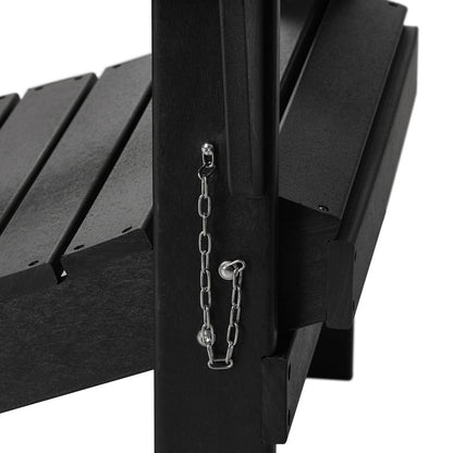 Shawnna Weather-Resistant Foldable Outdoor Adirondack Chair black