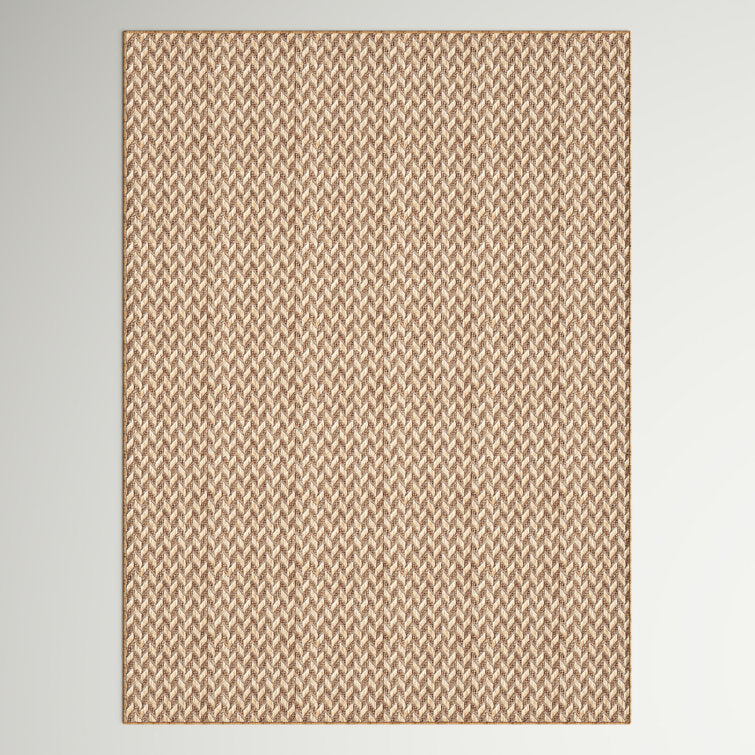 Indoor / outdoor rug brown / light brown Malaya 9’6” x 12’