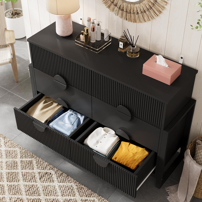 Modern Blackish 6 Drawer Dresser