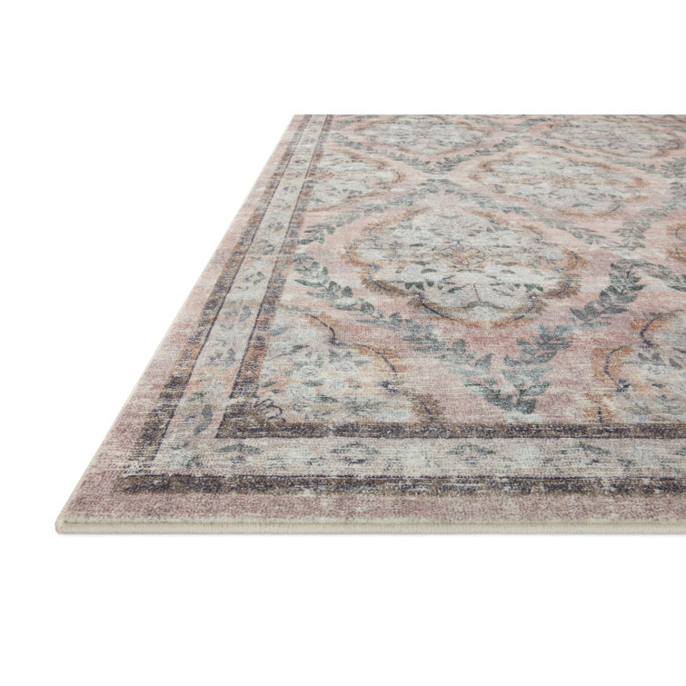 Rifle Paper Co. x Loloi Courtyard Blush Area Rug 7'6” x9'6”