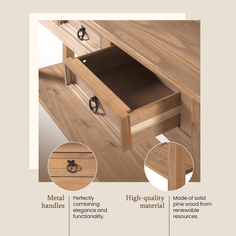 Dinnington 47.99" Solid Wood Console Table"