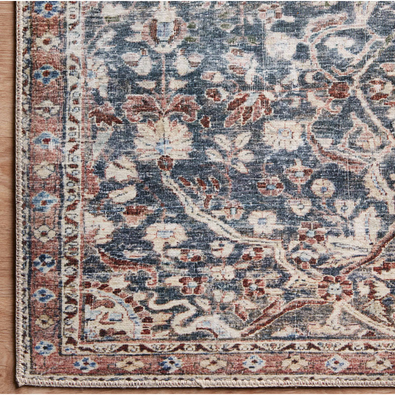 Chris Loves Julia x Loloi Jules Oriental Denim/Spice Area Rug 8'6"x 11'6"
